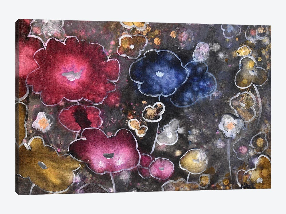 Magical Abstract Flowers by Aisha Haider 1-piece Canvas Art Print