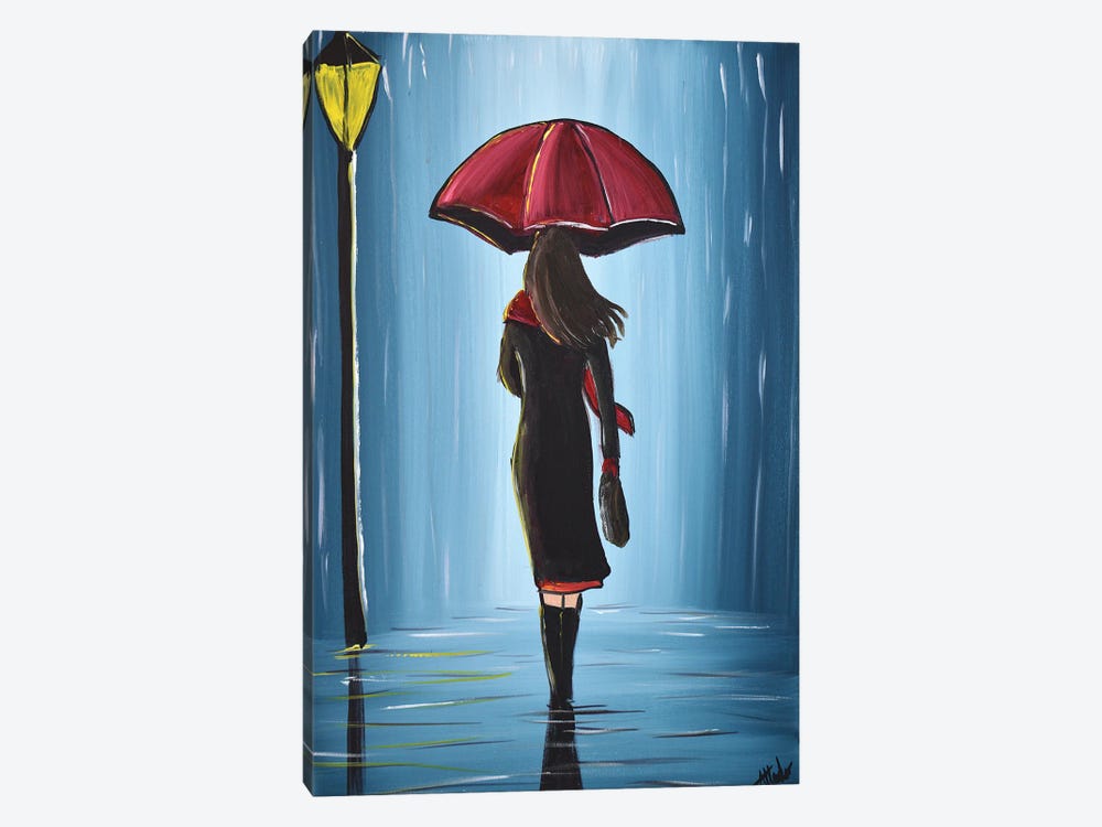 Midnight Umbrella IX by Aisha Haider 1-piece Canvas Wall Art