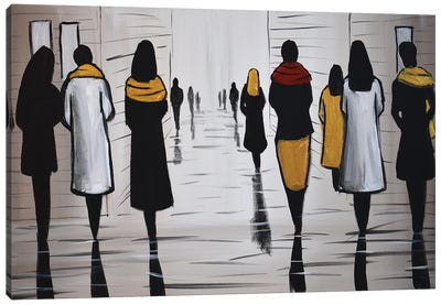 Modern Figures V Canvas Art Print - Aisha Haider