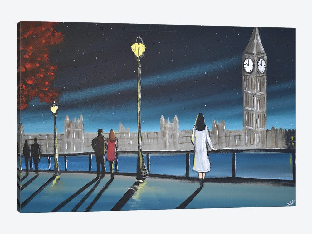 Moonlight In London by Aisha Haider 1-piece Canvas Print
