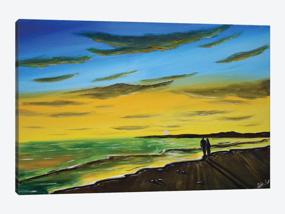 Our Sunset Beack Walk III by Aisha Haider 1-piece Canvas Wall Art