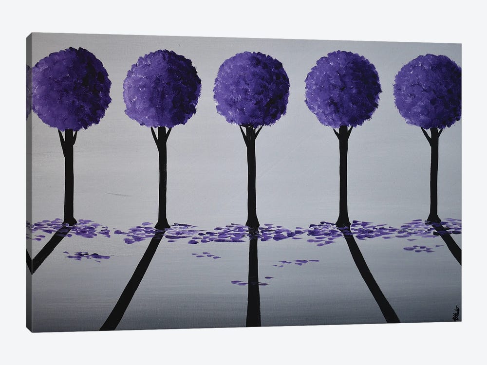 Purple Round Trees III by Aisha Haider 1-piece Art Print