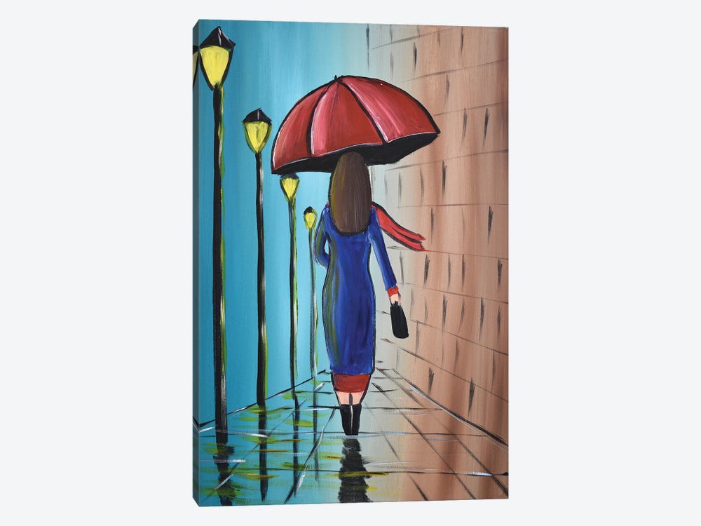 The Umbrella Lady III by Aisha Haider 1-piece Canvas Art Print