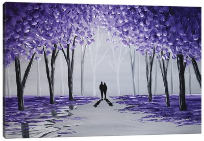 Through The Violet Trees V Canvas Art Print - Aisha Haider