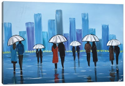 White Umbrella II Canvas Art Print - Aisha Haider