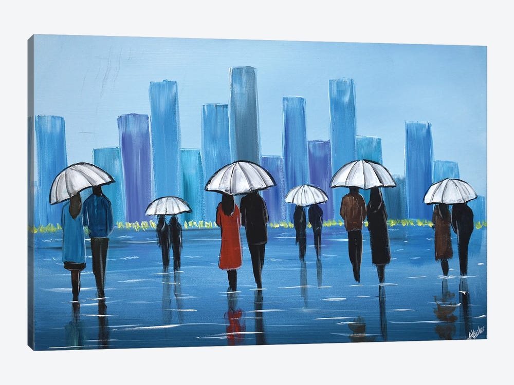 White Umbrella II by Aisha Haider 1-piece Canvas Wall Art