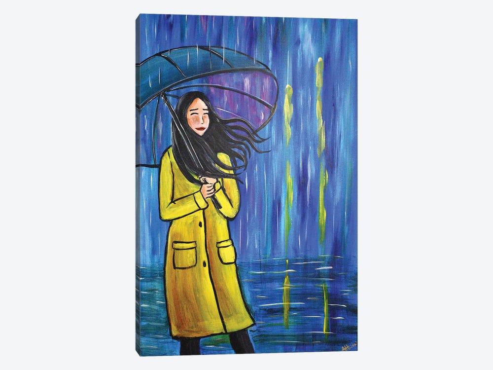 The Yellow Raincoat III by Aisha Haider 1-piece Canvas Print