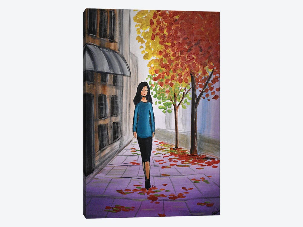 Autumn City Walk by Aisha Haider 1-piece Canvas Art