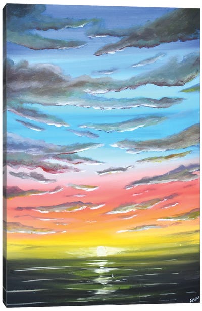 A Sunset Sky Canvas Art Print - Aisha Haider