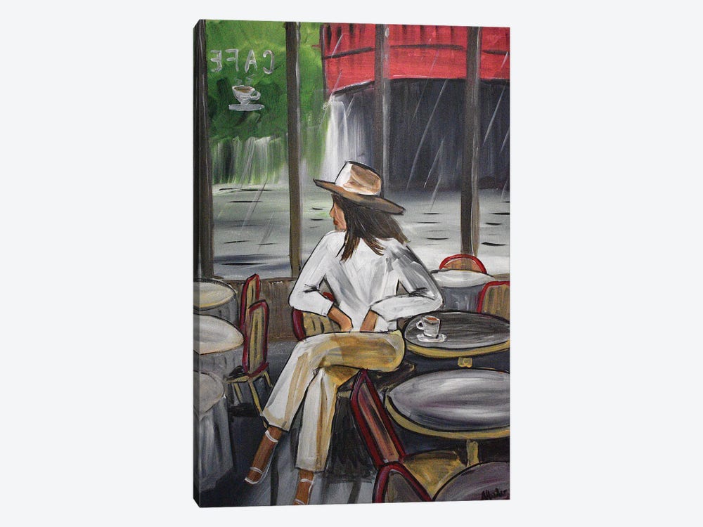 Waiting At The Cafe III by Aisha Haider 1-piece Art Print