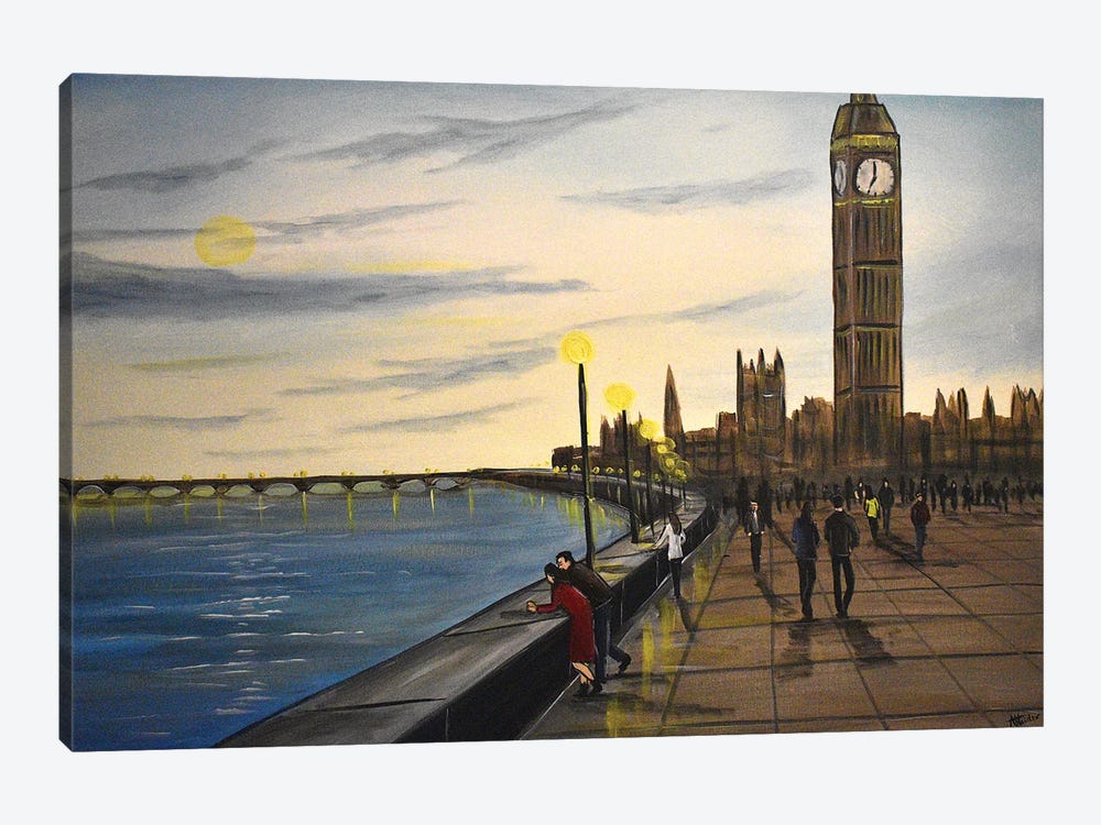 Evening In London by Aisha Haider 1-piece Canvas Print