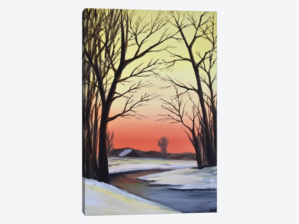 A Winter Sunset by Aisha Haider 1-piece Canvas Wall Art