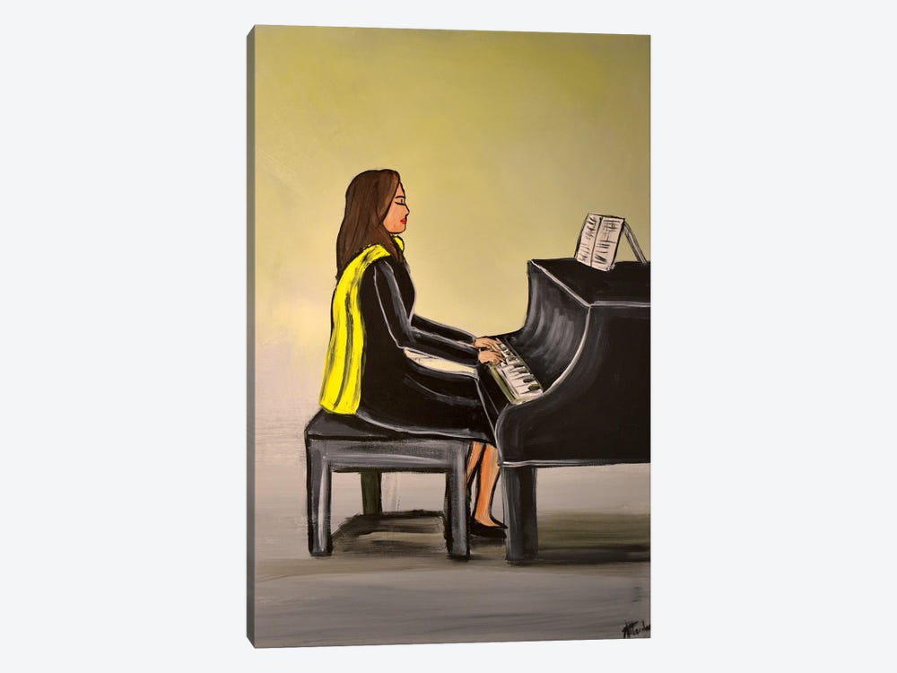 The Yellow Scarf by Aisha Haider 1-piece Canvas Artwork
