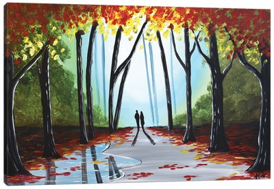 A Wonderful Autumn Walk Canvas Art Print - Aisha Haider