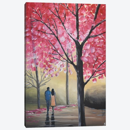 Beneath The Blossom Trees Canvas Print #AHI75} by Aisha Haider Canvas Art Print