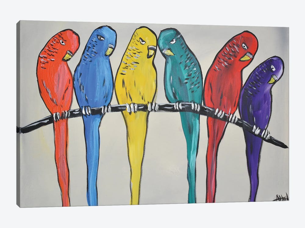 Rainbow Birds III by Aisha Haider 1-piece Canvas Print