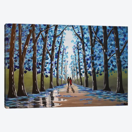 Between The Blue Trees III Canvas Print #AHI8} by Aisha Haider Canvas Print