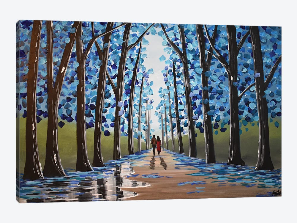 Between The Blue Trees III by Aisha Haider 1-piece Canvas Art Print