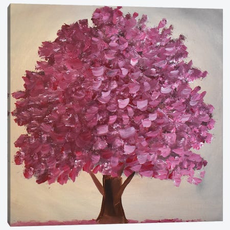 Cherry Blossom Tree Canvas Print #AHI90} by Aisha Haider Canvas Artwork