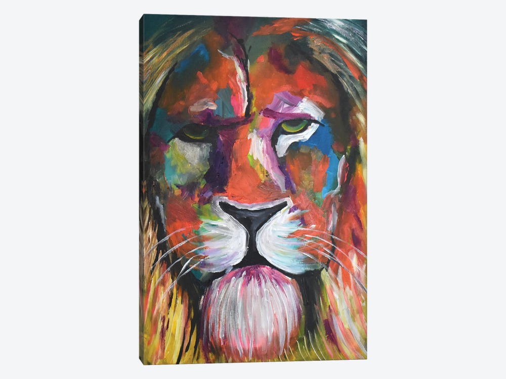 Colourful Lion by Aisha Haider 1-piece Art Print