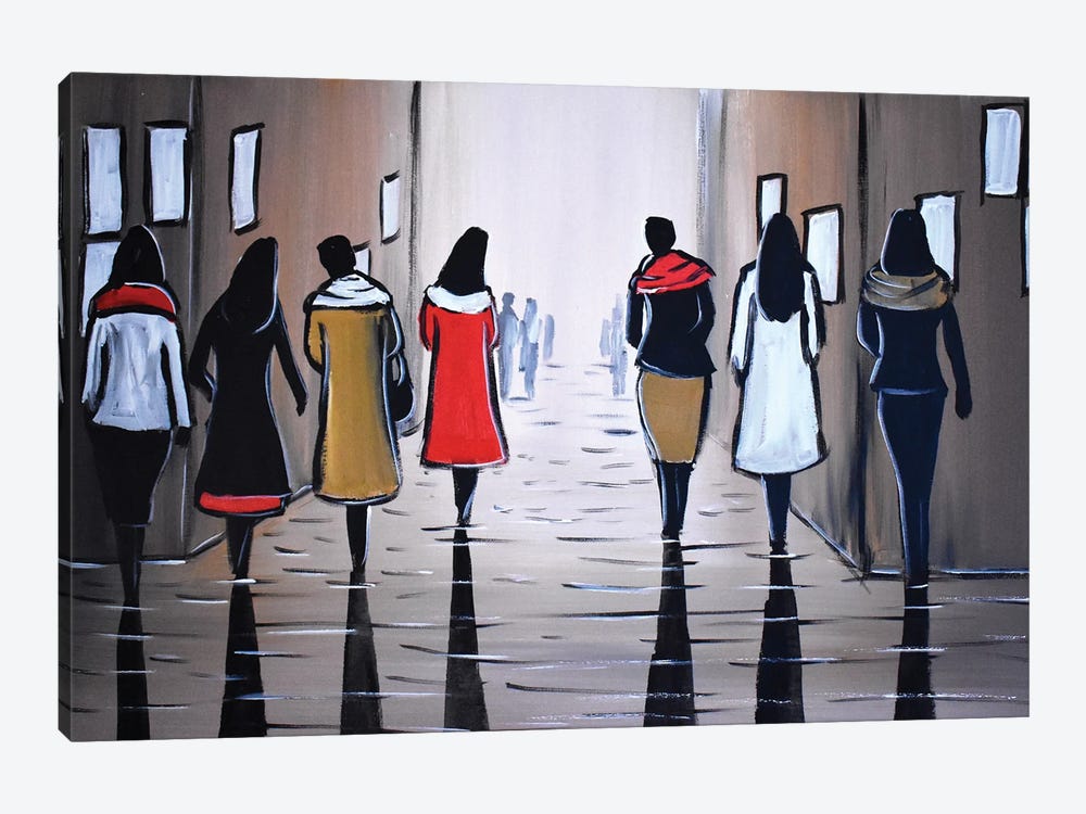 Modern City Figures II by Aisha Haider 1-piece Canvas Artwork