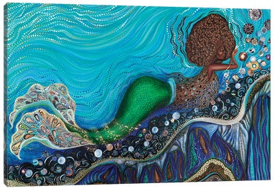 Yemaya's Nursery Canvas Art Print - Mermaids