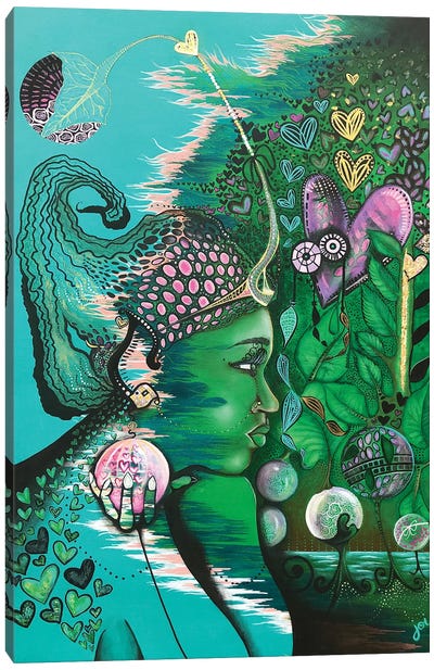 Queen Of Hearts Canvas Art Print - Ashley Joi