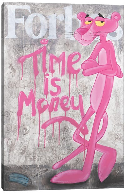 Pink Panther - Forbes Canvas Art Print - Money Art