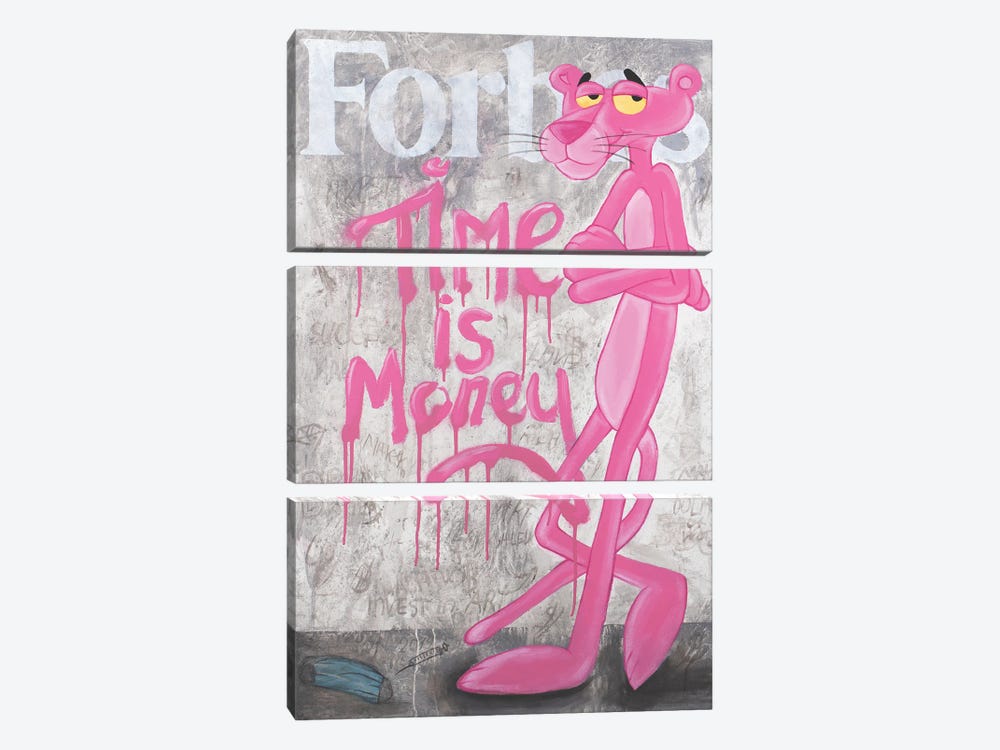 Pink Panther - Forbes by Artash Hakobyan 3-piece Canvas Print
