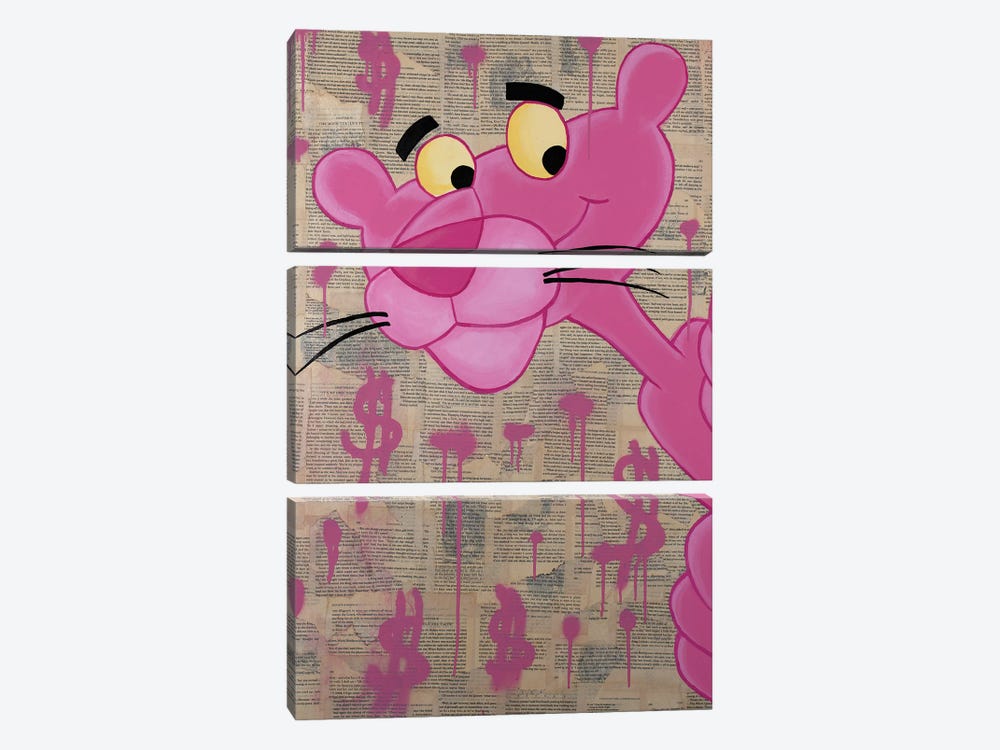 Pink Panther by Artash Hakobyan 3-piece Canvas Artwork
