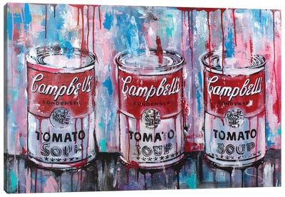 3 Campbell's Soup Canvas Art Print - Campbell's Soup Can Reimagined