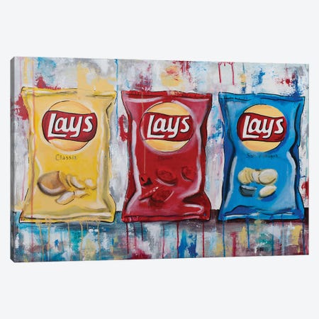 3 Lay's Chips Canvas Print #AHK2} by Artash Hakobyan Art Print