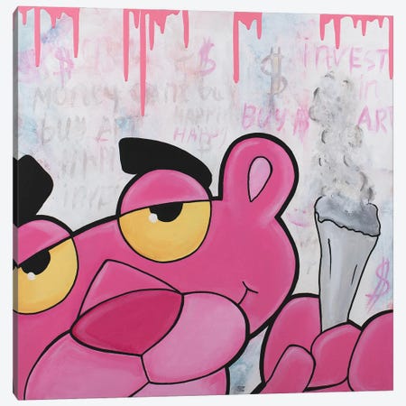 Invest in Art - Pink Panther Canvas Print #AHK8} by Artash Hakobyan Canvas Art Print