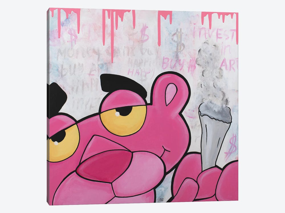 Invest in Art - Pink Panther Canvas Print by Artash Hakobyan