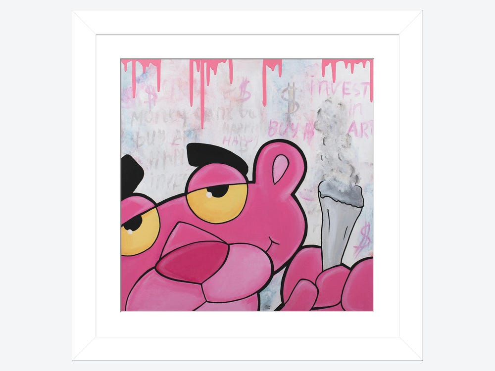 Invest in Art - Pink Panther Canvas Print by Artash Hakobyan