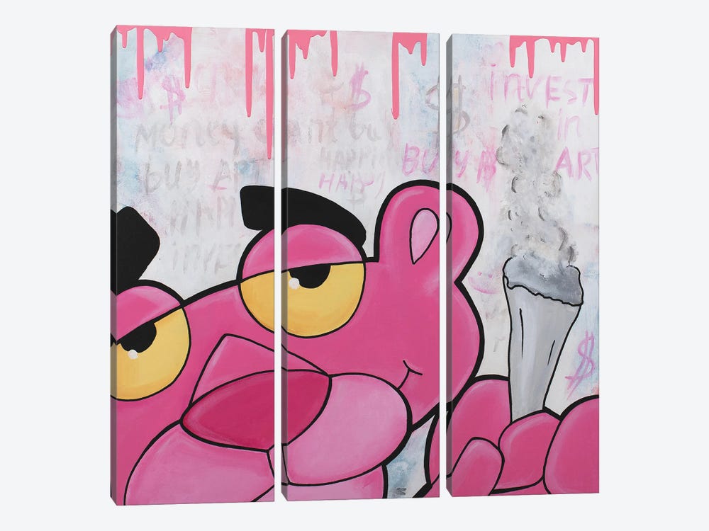 Invest in Art - Pink Panther by Artash Hakobyan 3-piece Canvas Art Print