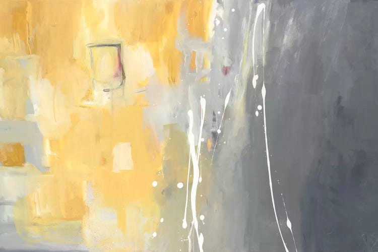 50 Shades Of Gray And Yellow by Julie Ahmad wall art