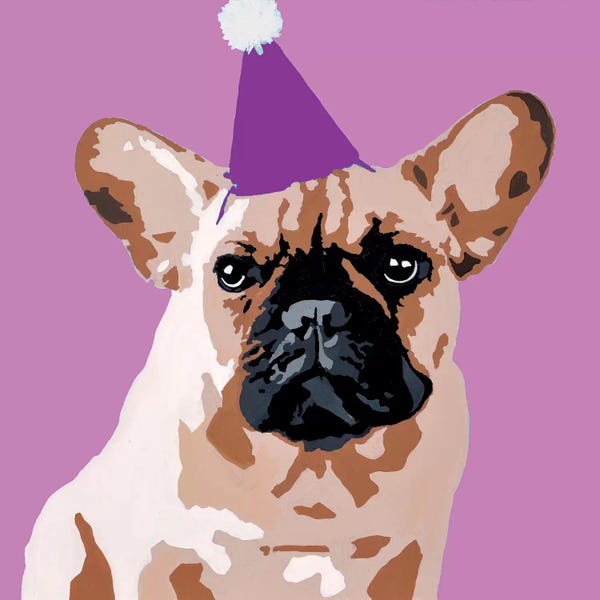 French Bulldogs: Milo On Violet by Julie Ahmad