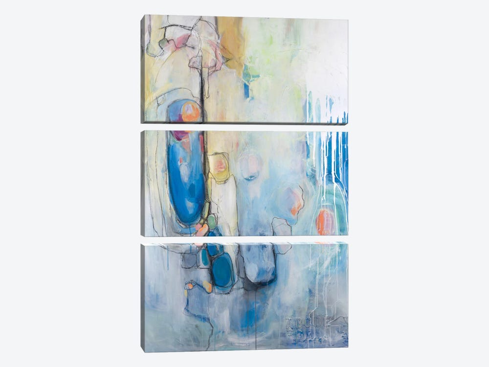 Out Of The Blue by Julie Ahmad 3-piece Canvas Art Print