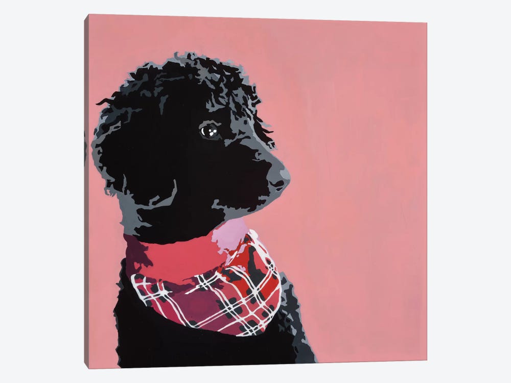 Standard Black Poodle by Julie Ahmad 1-piece Canvas Artwork
