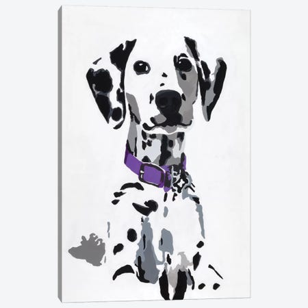 Winnie III (Purple Collar) Canvas Print #AHM43} by Julie Ahmad Canvas Art Print