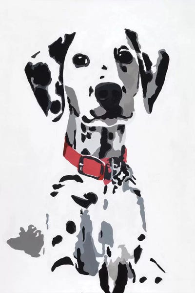 Winnie IV (Red Collar) by Julie Ahmad metal wall art