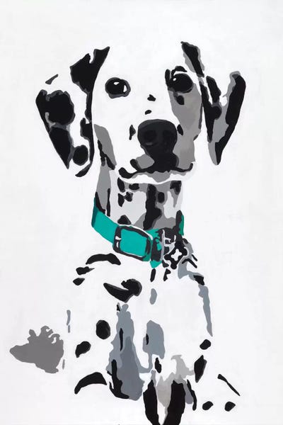 Dalmatians: Winnie V (Teal Collar) by Julie Ahmad
