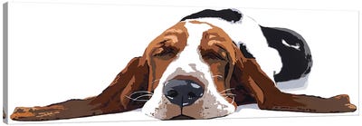 Workin' Like A Dog Canvas Art Print - Dog Art