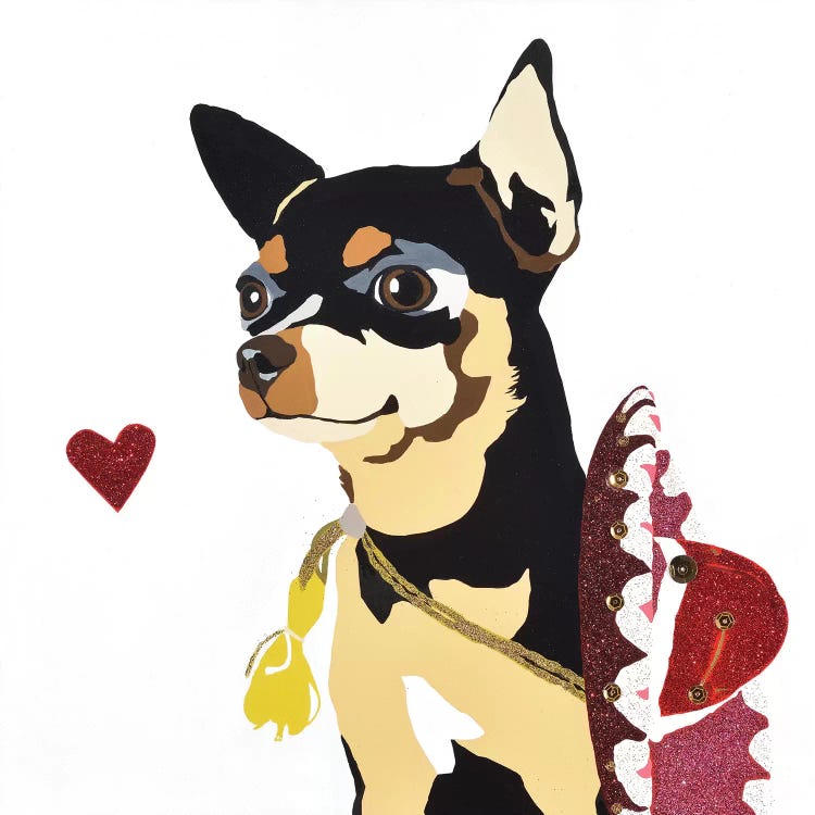 Fidget Wigglesworth With A Red Sombrero by Julie Ahmad wall art