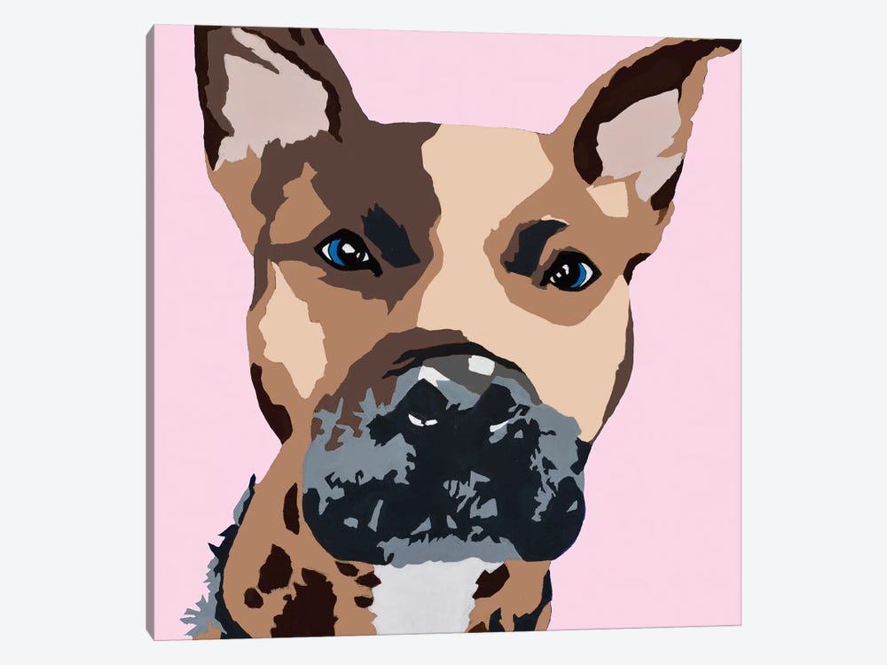 Prince The Pit On Pink by Julie Ahmad 1-piece Canvas Art Print