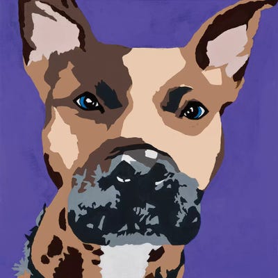 Prince The Pit On Purple by Julie Ahmad canvas print