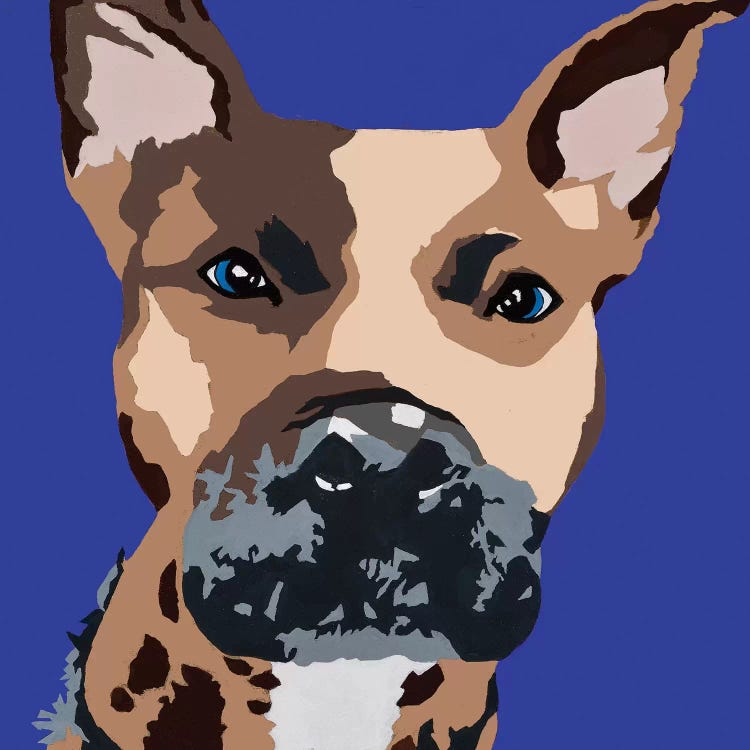 Prince The Pit On Royal Blue by Julie Ahmad wall art