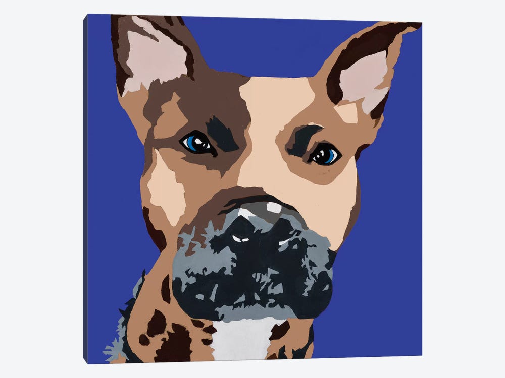 Prince The Pit On Royal Blue by Julie Ahmad 1-piece Canvas Wall Art
