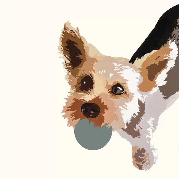 Terriers: Rex On Cream by Julie Ahmad